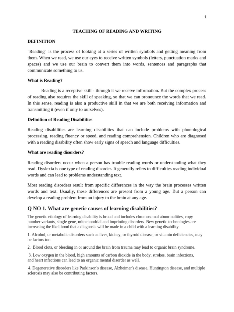 Understanding Reading Disabilities and Disorders | PDF | Dyslexia | Phonics