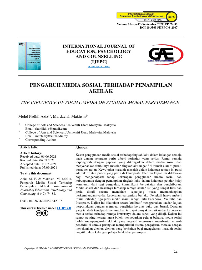The Influence of Social Media On Student | PDF