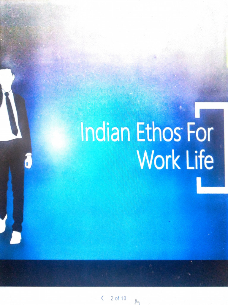 Indian Ethos For Work Life | PDF | Ātman (Hinduism) | Indian Philosophy