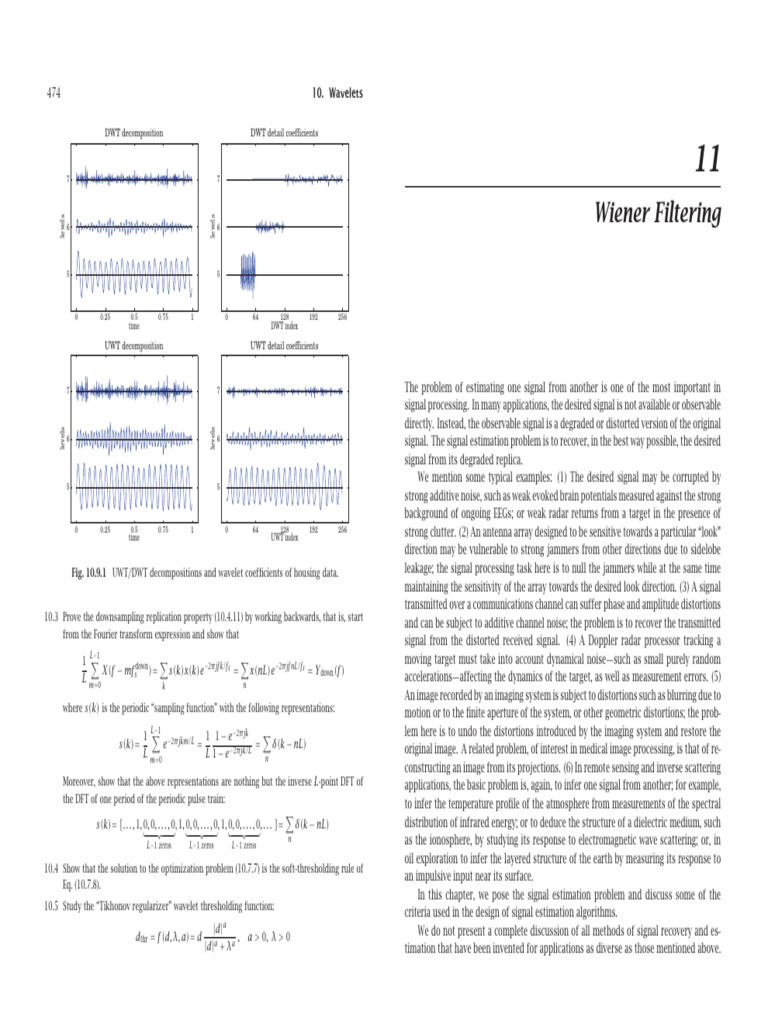 Wavelet Transform and Signal Estimation | PDF | Computer Engineering ...