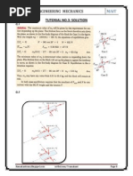 Solutions To The Tutorial (No. 3) of Engineering Mechanics (First Semester) !