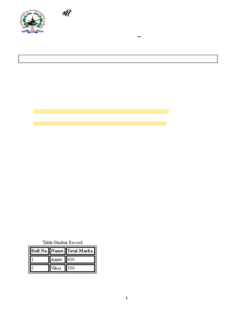 Computer Mock Test for Class VII | PDF