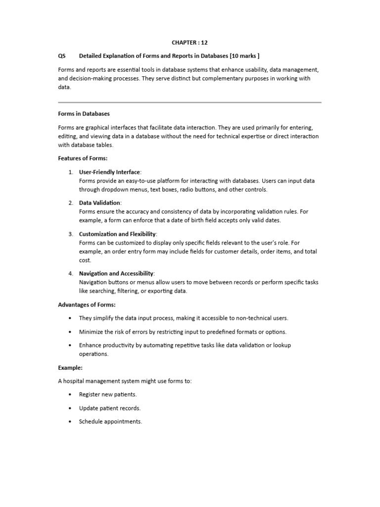 CH 12 IMP | PDF | Databases | Data