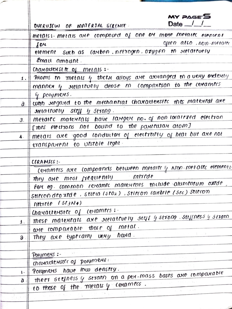 Aishwarya Material Science Notes | PDF