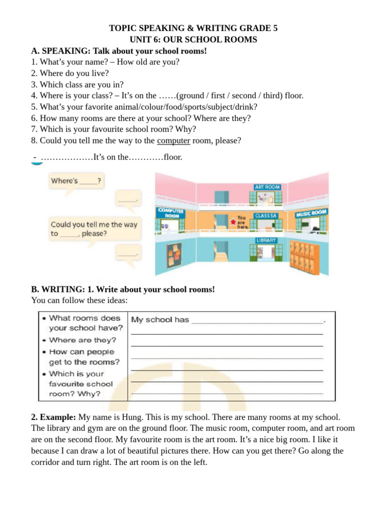 Grade 5 Speaking & Writing Activities | PDF