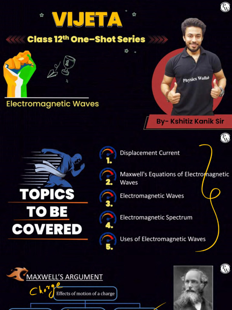 Electromagnetic Waves - Class Notes - Vijeta 2023 | PDF