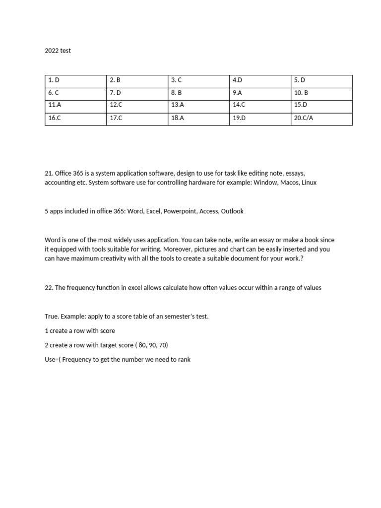 2022 Test | PDF
