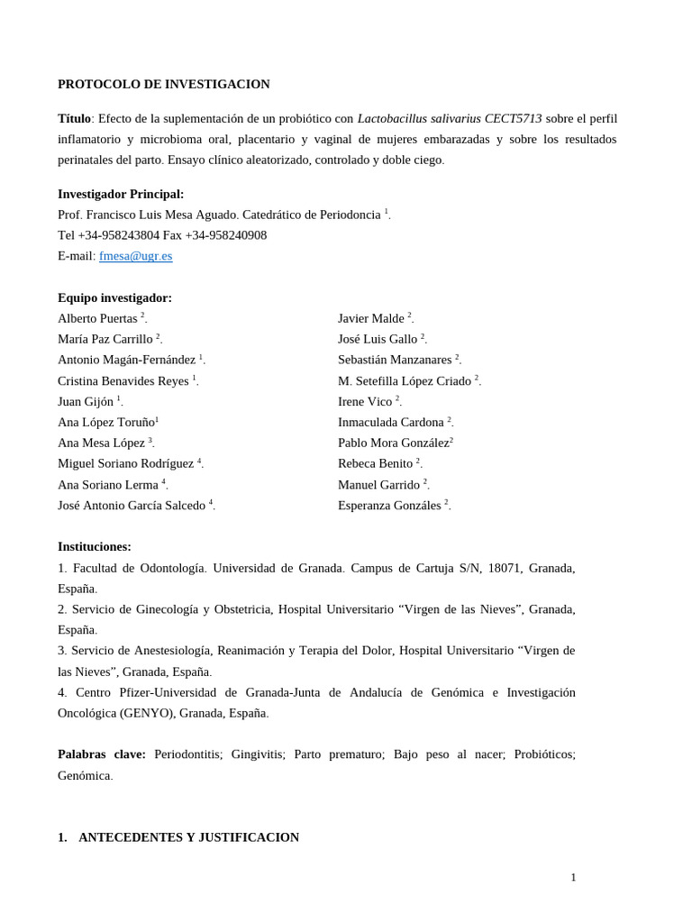 Protocolo Probiótico 2022 21-11-22 | PDF | Ciencias de la Salud ...