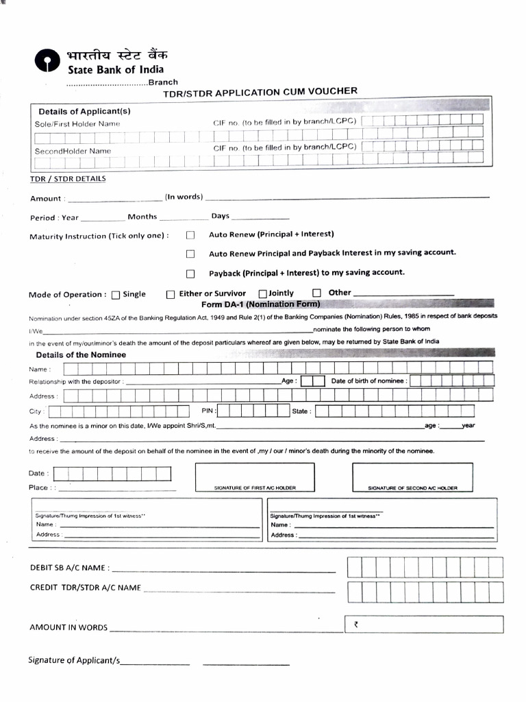 TDR/STDR Application and Nomination Form | PDF | Private Sector ...