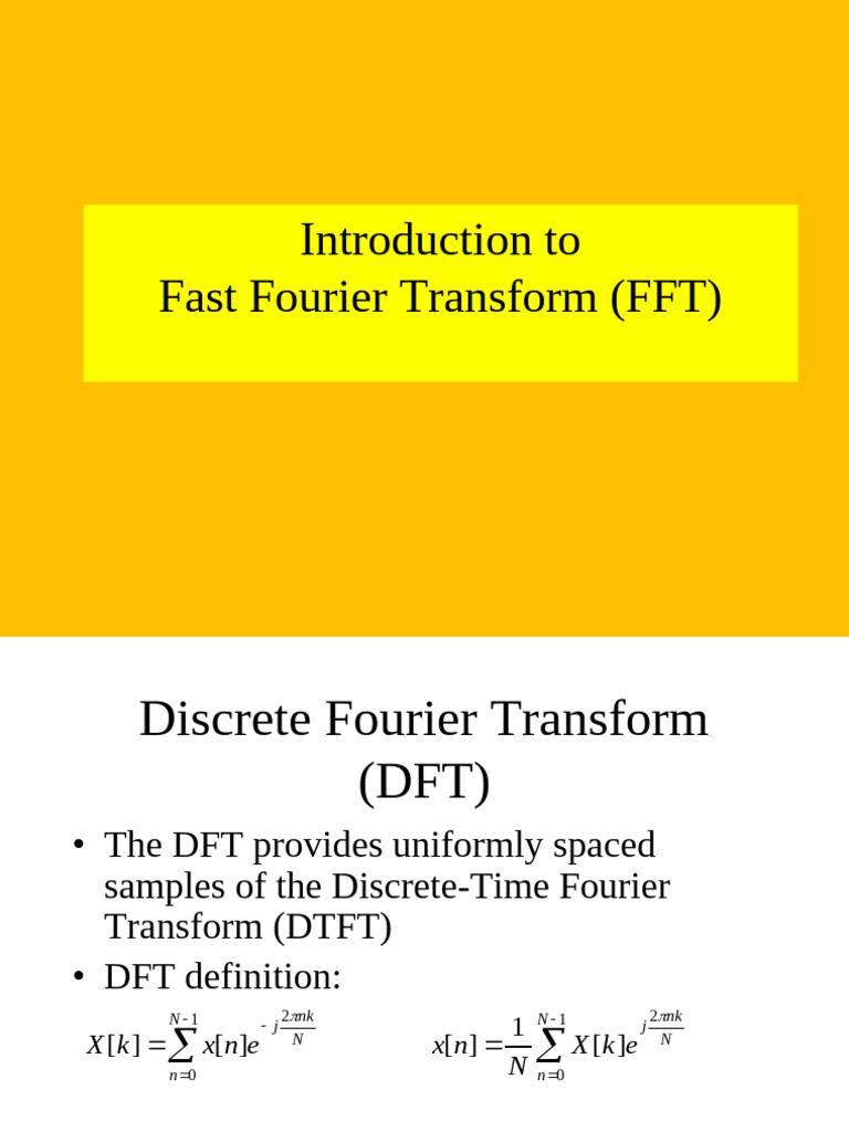 Topic 6 DIT FFT | PDF | Discrete Fourier Transform | Fast Fourier Transform