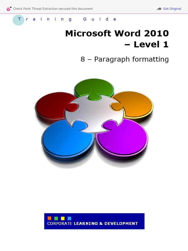 Microsoft Word 2010: Paragraph Formatting Guide | PDF | Paragraph ...