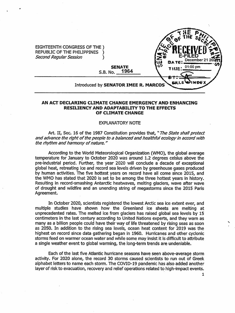Climate Change Emergency Declaration Act | PDF | Tropical Cyclones ...