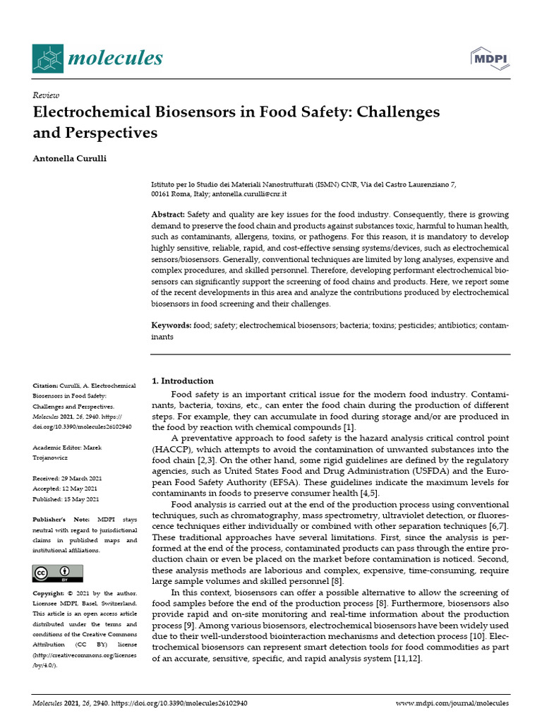Electrochemical - Biosensors - in - Food - Safety - Challeng | PDF ...