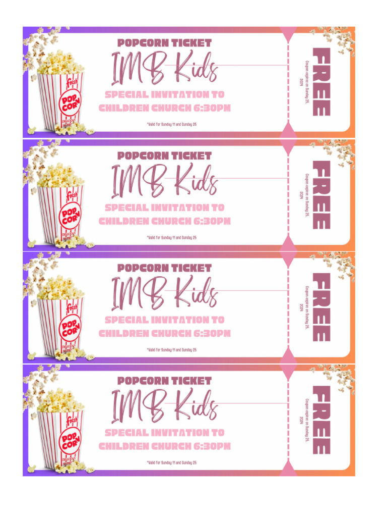 Popcorn Imb Ticket | PDF