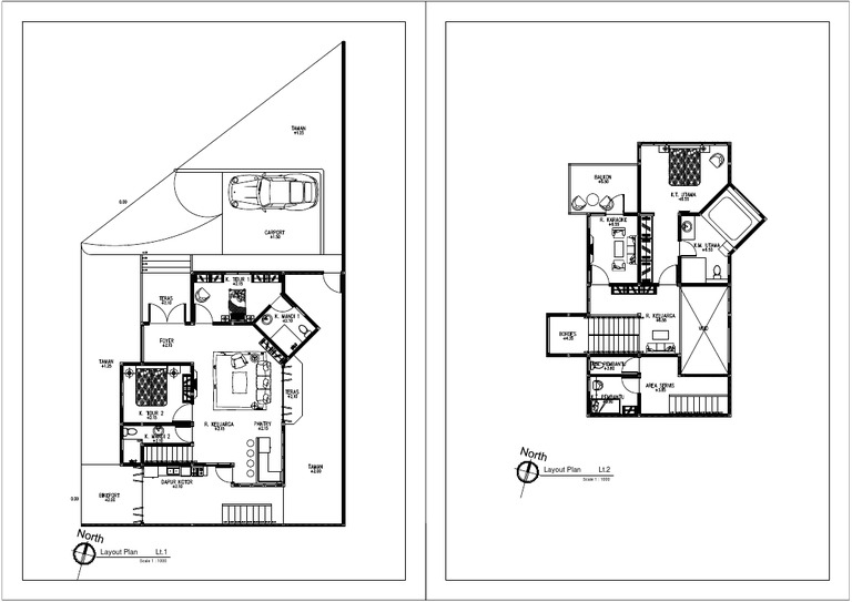 Detailed Layout Plans Lt.1 & Lt.2 | PDF
