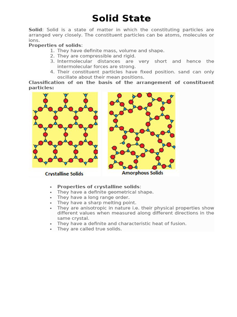 Understanding Solid State Matter | PDF | Crystal Structure | Semiconductors