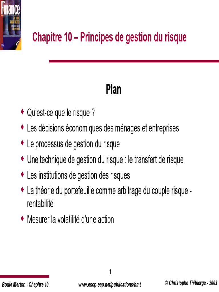 Gestion du risque : principes et techniques | PDF | Risque | Gestion ...