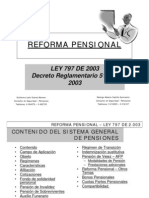 Reforma Pensional Ley 797 de 2003