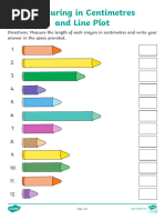 Line Plot Practice Worksheet | PDF | Length | Units Of Measurement