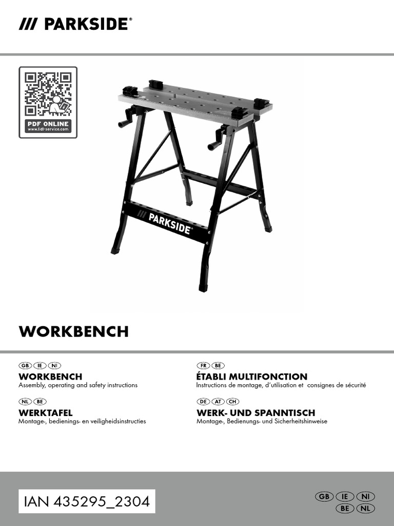 Workbench Assembly & Safety Guide | PDF | Nut (Hardware) | Screw