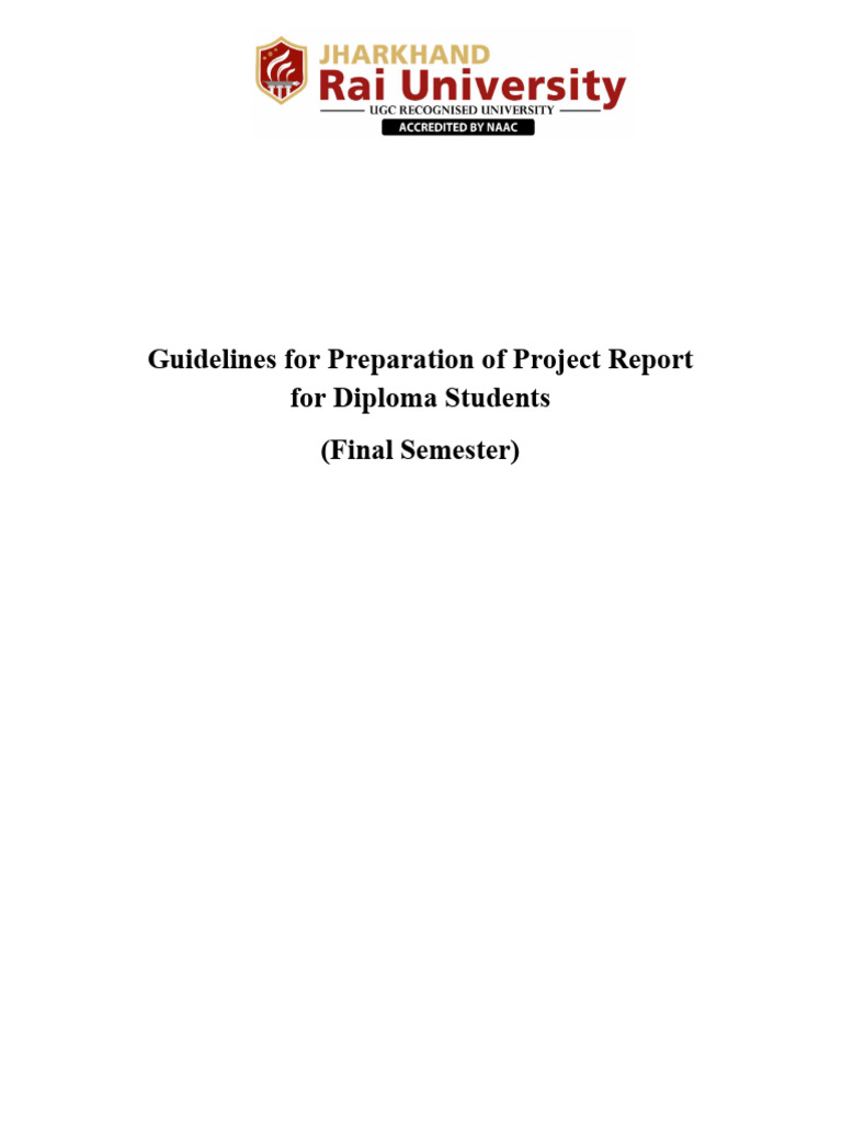 Project Report Guidelines for Diploma Students | PDF | System | Knowledge