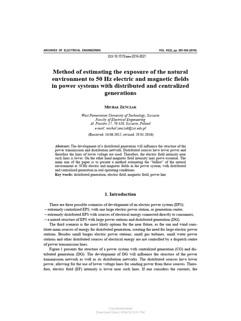 Method of Estimating The Exposure of The Natural e | PDF | Electric ...