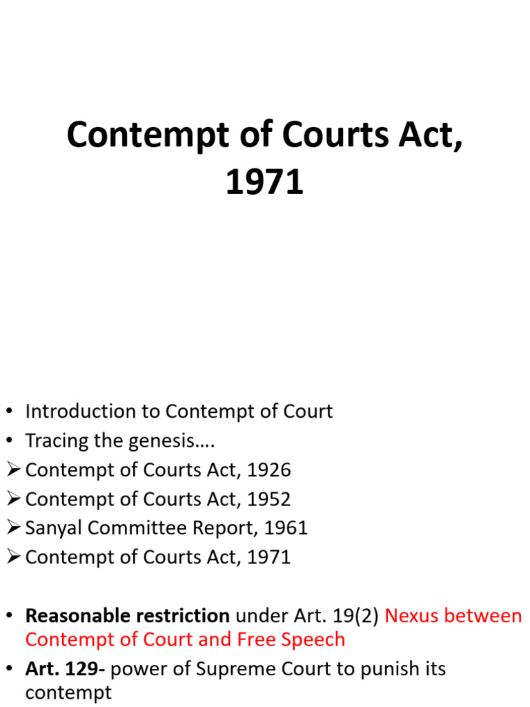 8 Contempt of Court | PDF | Contempt Of Court | Defamation