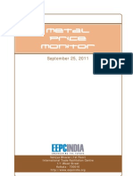September 2011 Metal Price Monitor