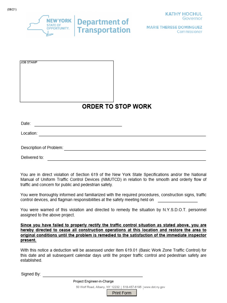 New York Traffic Control Violation Notice | PDF