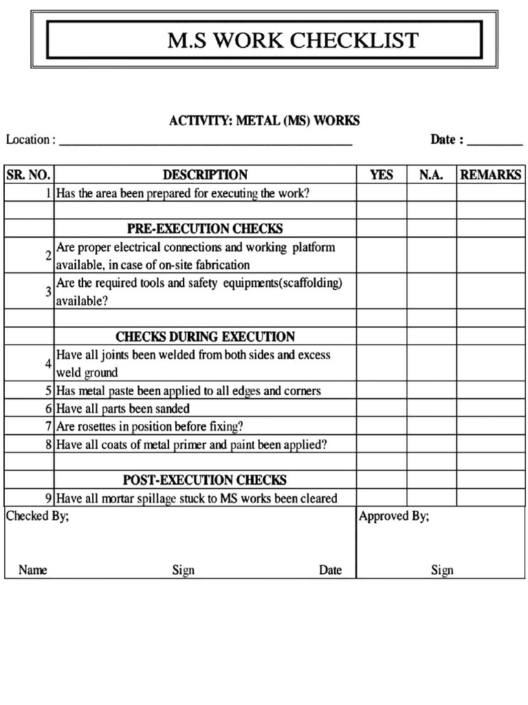 Comprehensive Construction Checklist | PDF | Concrete | Building ...
