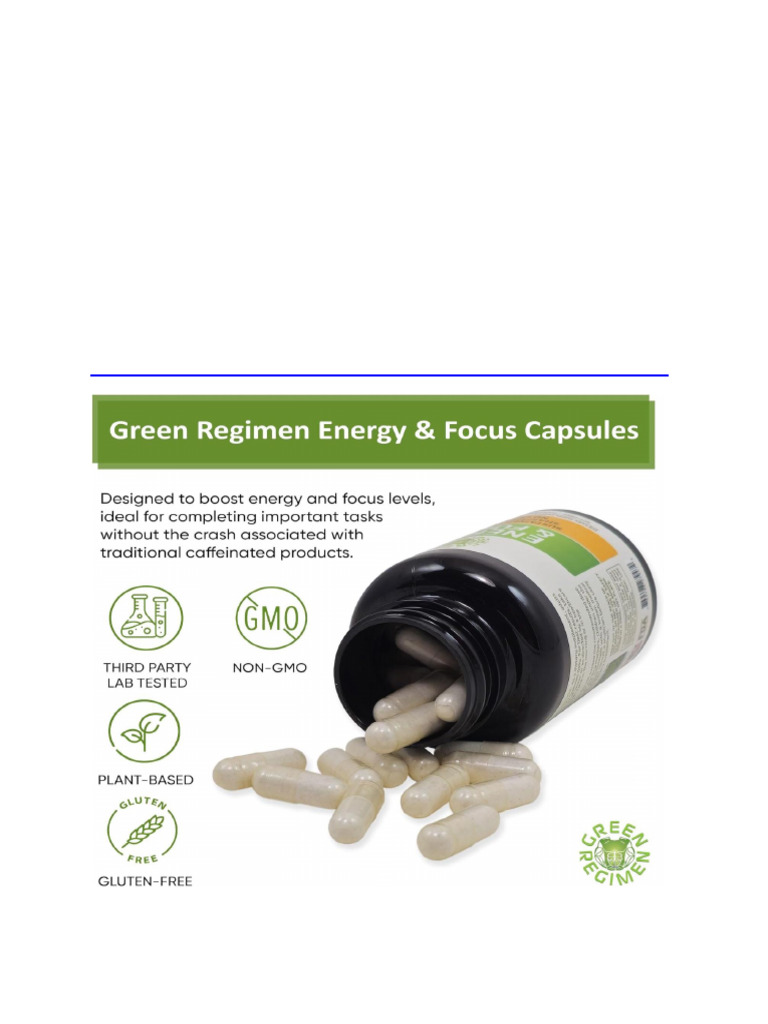 Green Regimen: Boost Energy & Focus | PDF | Relaxation (Psychology) | Sleep