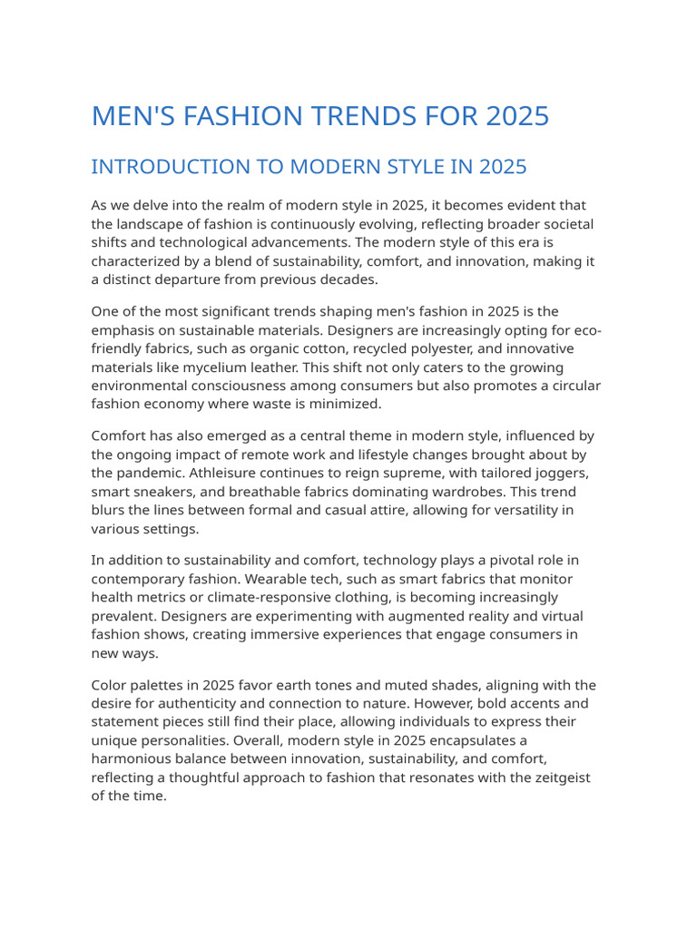 Sustainable Fashion: The Rise of Eco-Conscious Trends in 2025