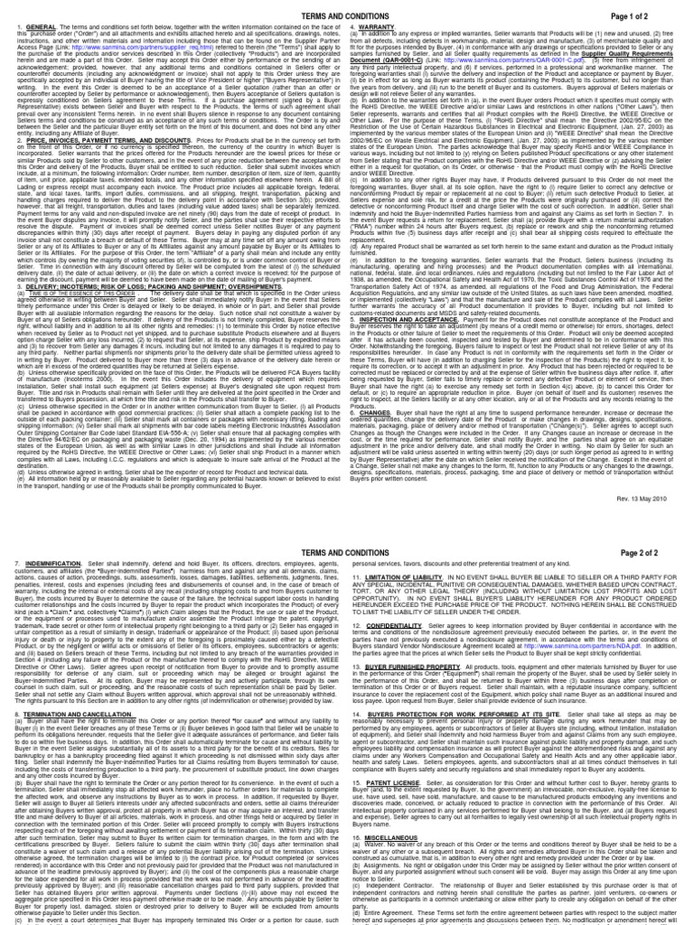 Purchase Order Terms and Conditions | PDF | Invoice | Indemnity