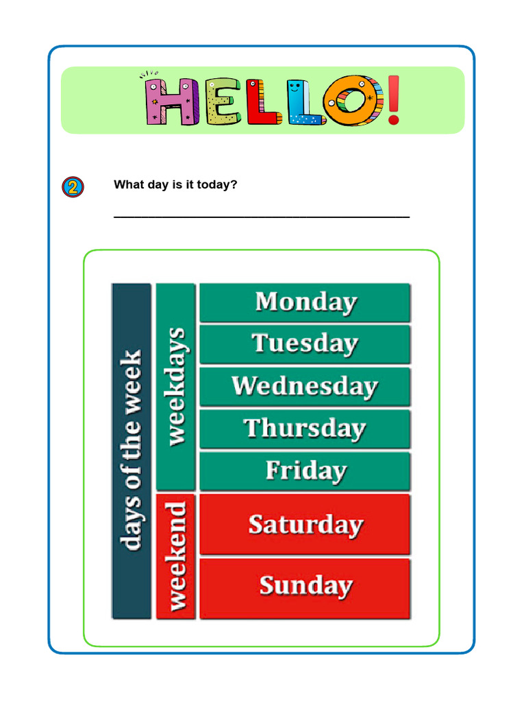 2 Days of the week | PDF