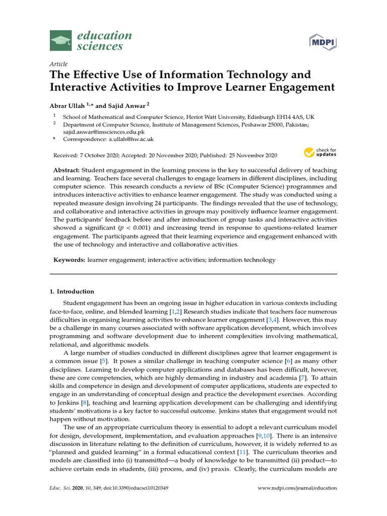 The Effective Use of Information Technol | PDF | Behavior Modification ...