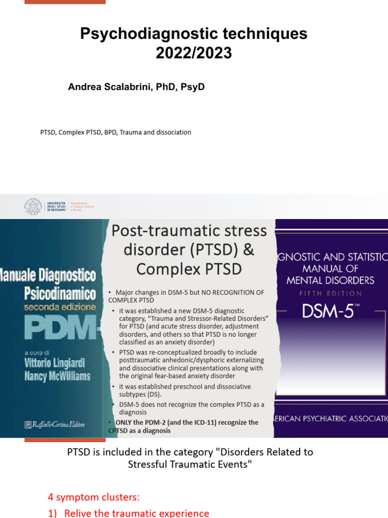 Understanding PTSD and Complex PTSD | PDF | Complex Post Traumatic ...