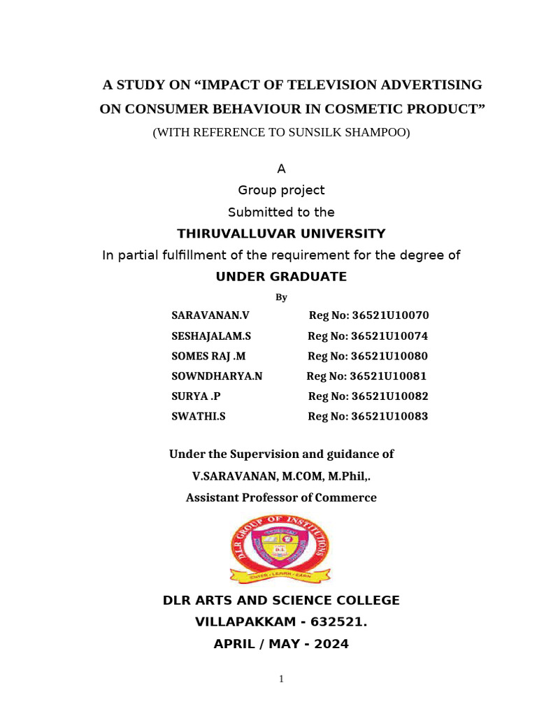 TV Advertising Impact on Consumer Behavior | PDF | Sales | Advertising