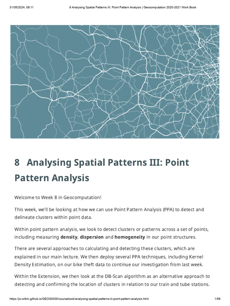 Point Pattern Analysis for Clusters | PDF | Cluster Analysis | Spatial ...