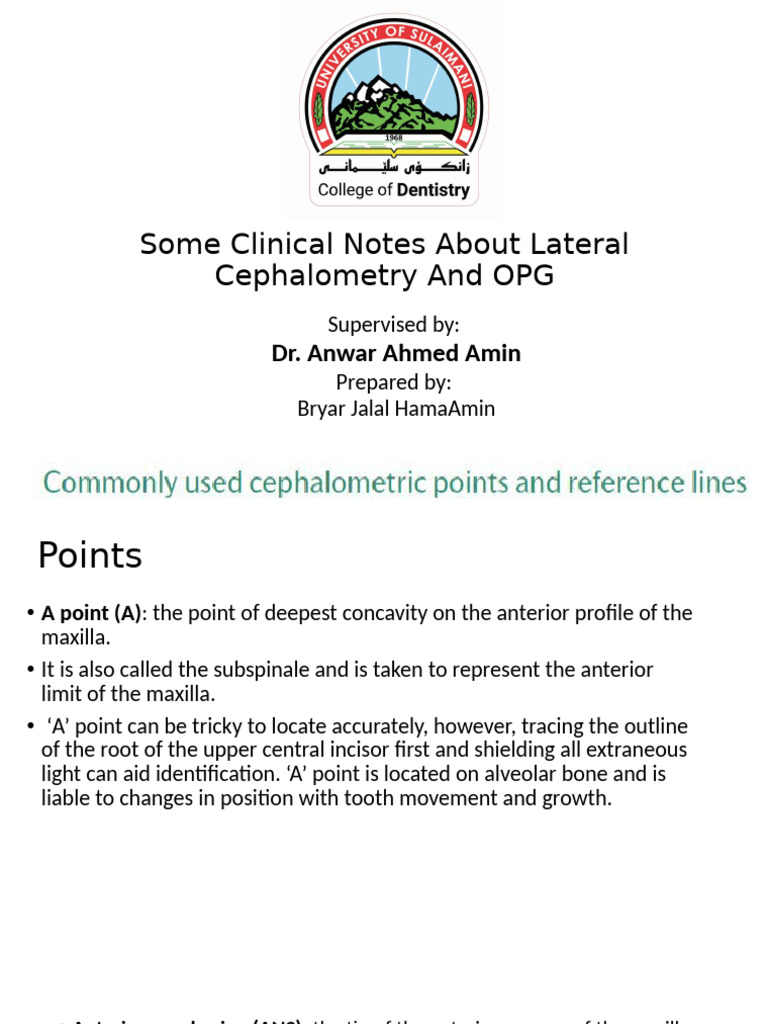 Lateral Cephalometry & OPG Guide | PDF | Dentistry Branches | Human Anatomy