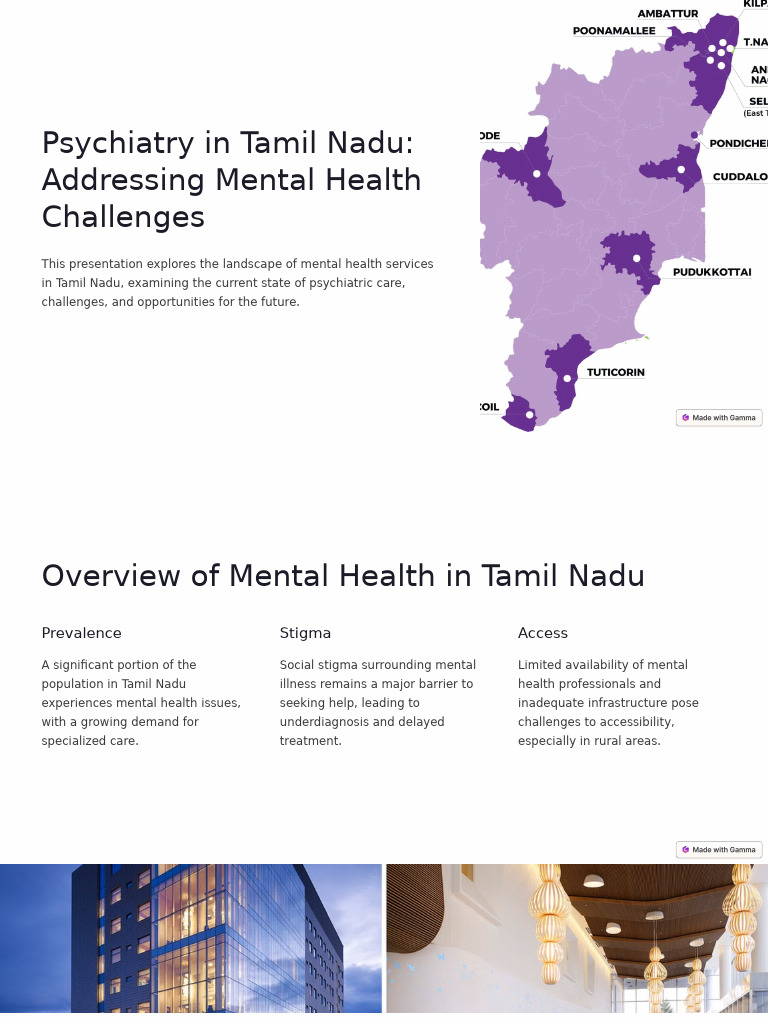 Psychiatry in Tamil Nadu Addressing Mental Health Challenges | PDF ...