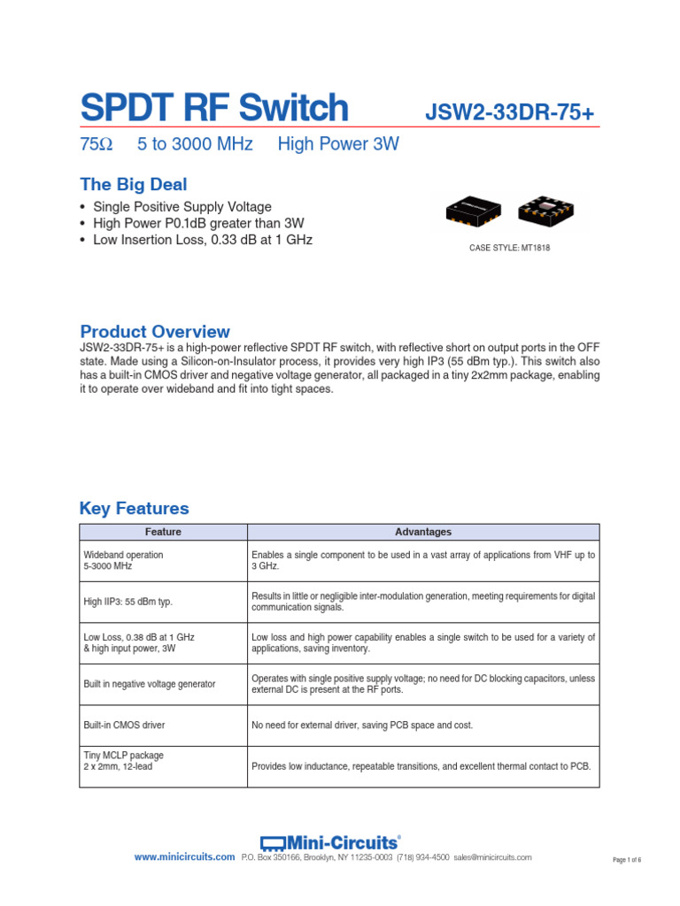 JSW2 33DR 75+ | PDF | Power Supply | Switch
