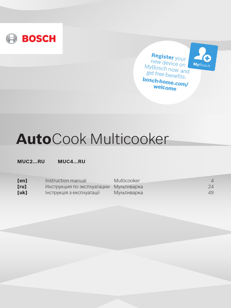 AutoCook Multicooker Instruction Manua | PDF | Mains Electricity