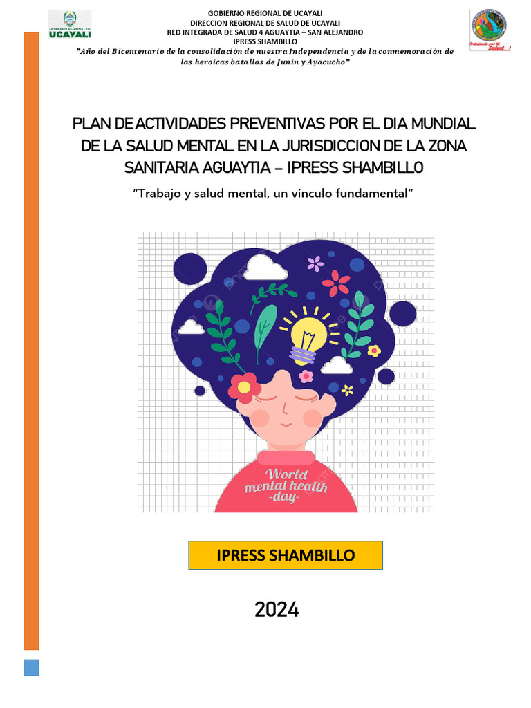 Actividades por Día de la Salud Mental | PDF | Salud mental | Las emociones