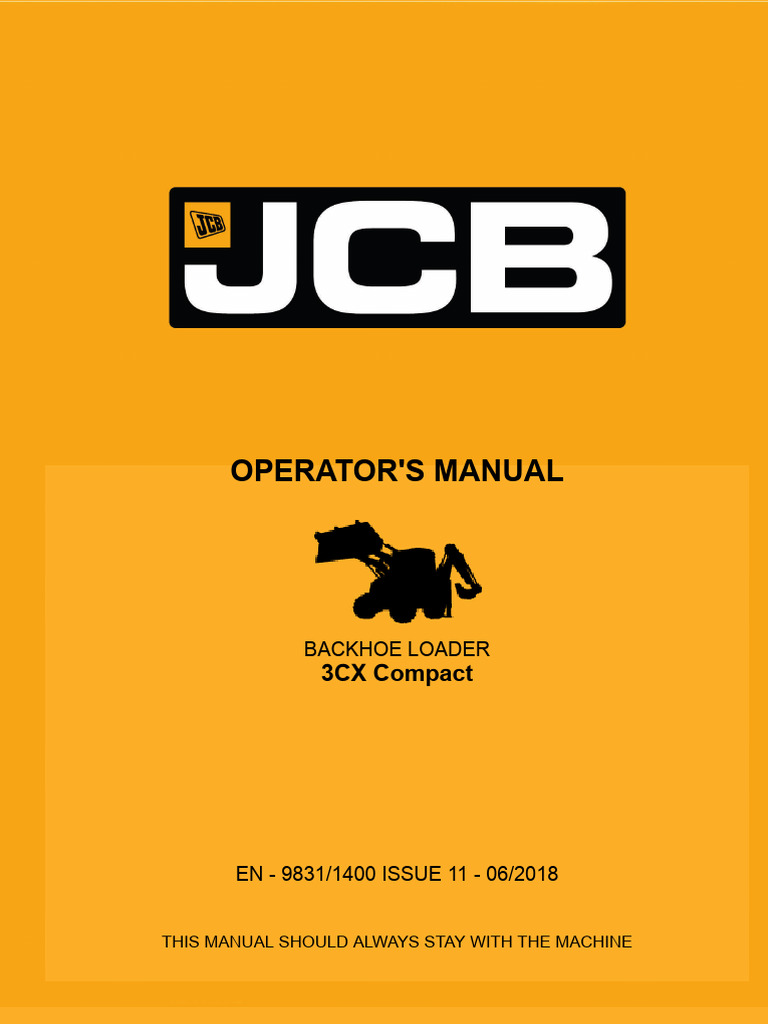 Manual 3cx Compact Pdf Loader Equipment Vehicles