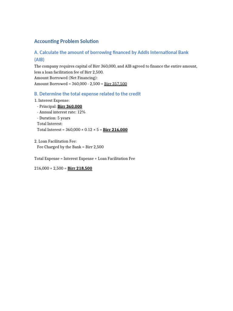 AIB Loan Expense and ROR Calculation | PDF | Interest | Loans