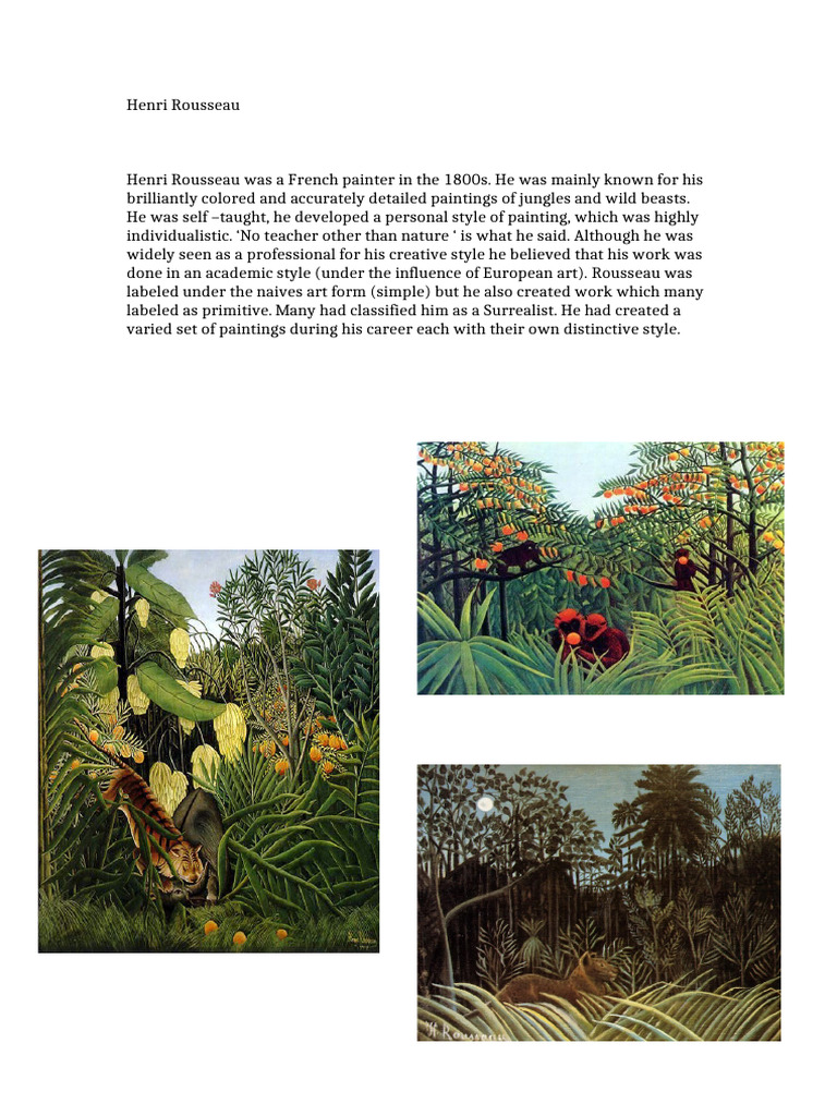 Henri Rousseau | PDF