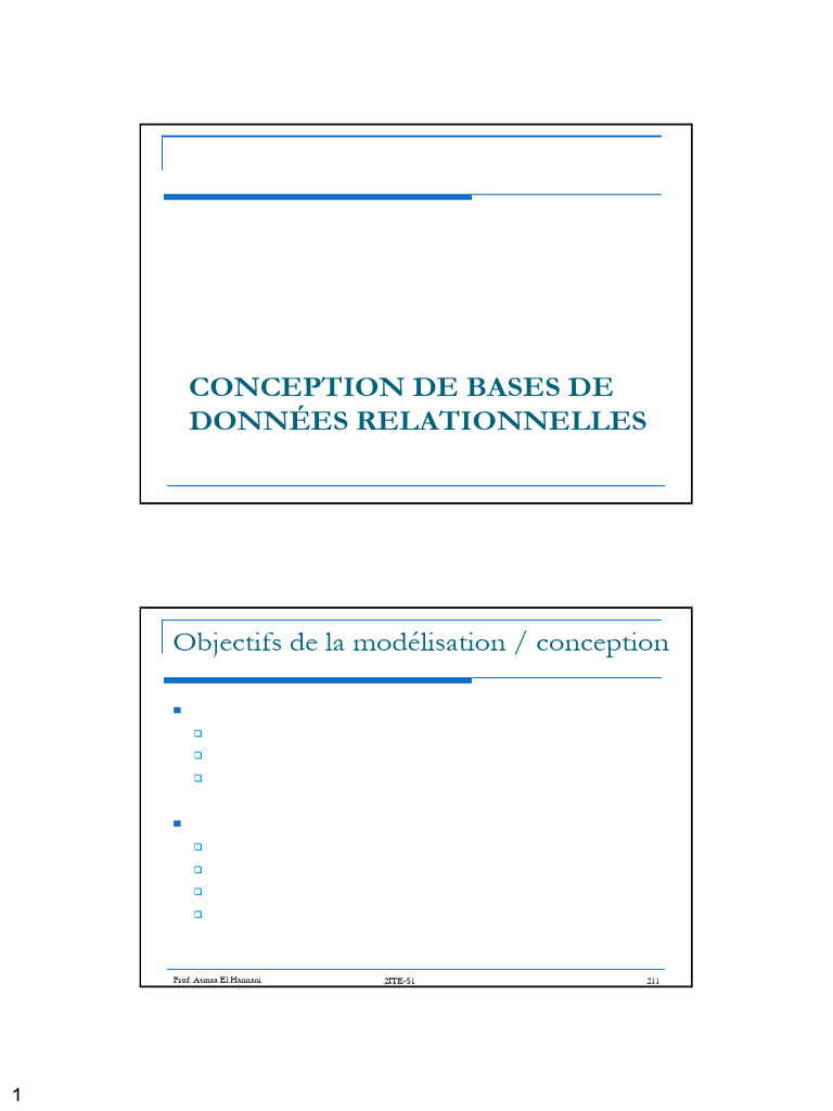 Modélisation des Bases de Données Relationnelles | PDF | Langage de ...