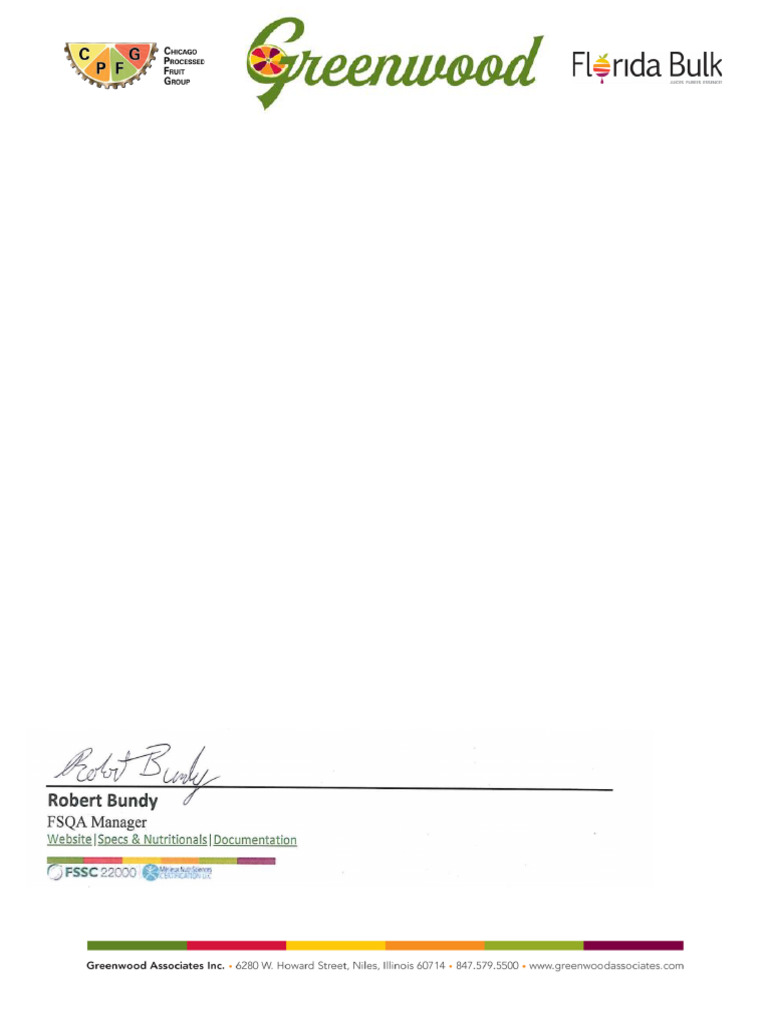 Food Contact Packaging Equipment Statement 2023 | PDF