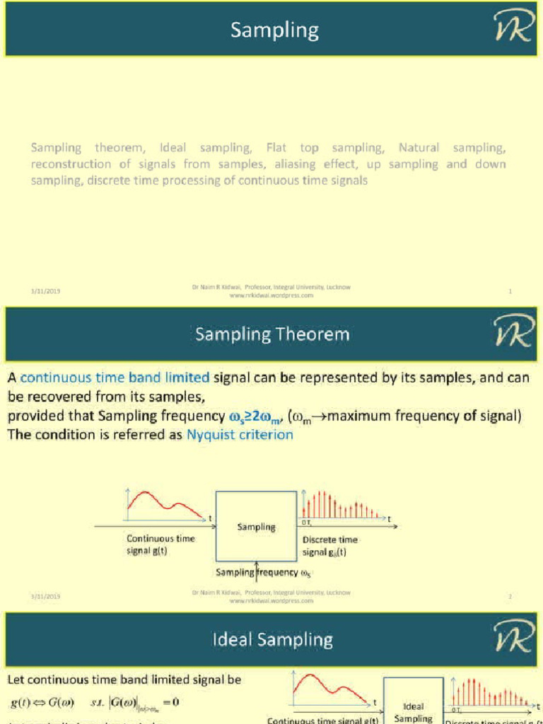 Sampling Theorem 135569214 | PDF