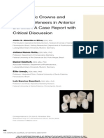 All-Ceramic Crowns and Extended Veneers in Anterior Dentition - A Case Report With Critical Discussion.